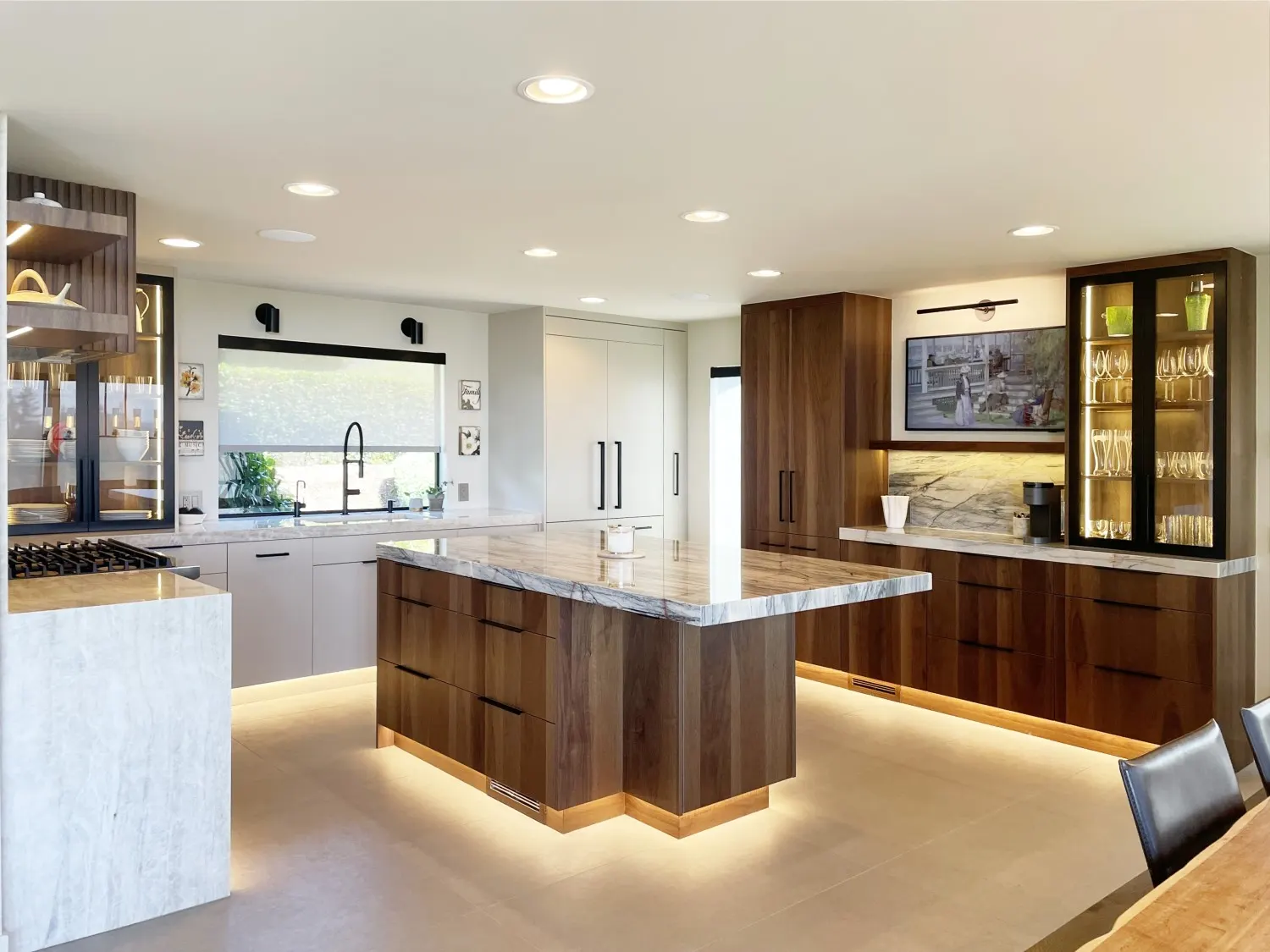 Solar shades for a remodeled kitchen in Bellevue