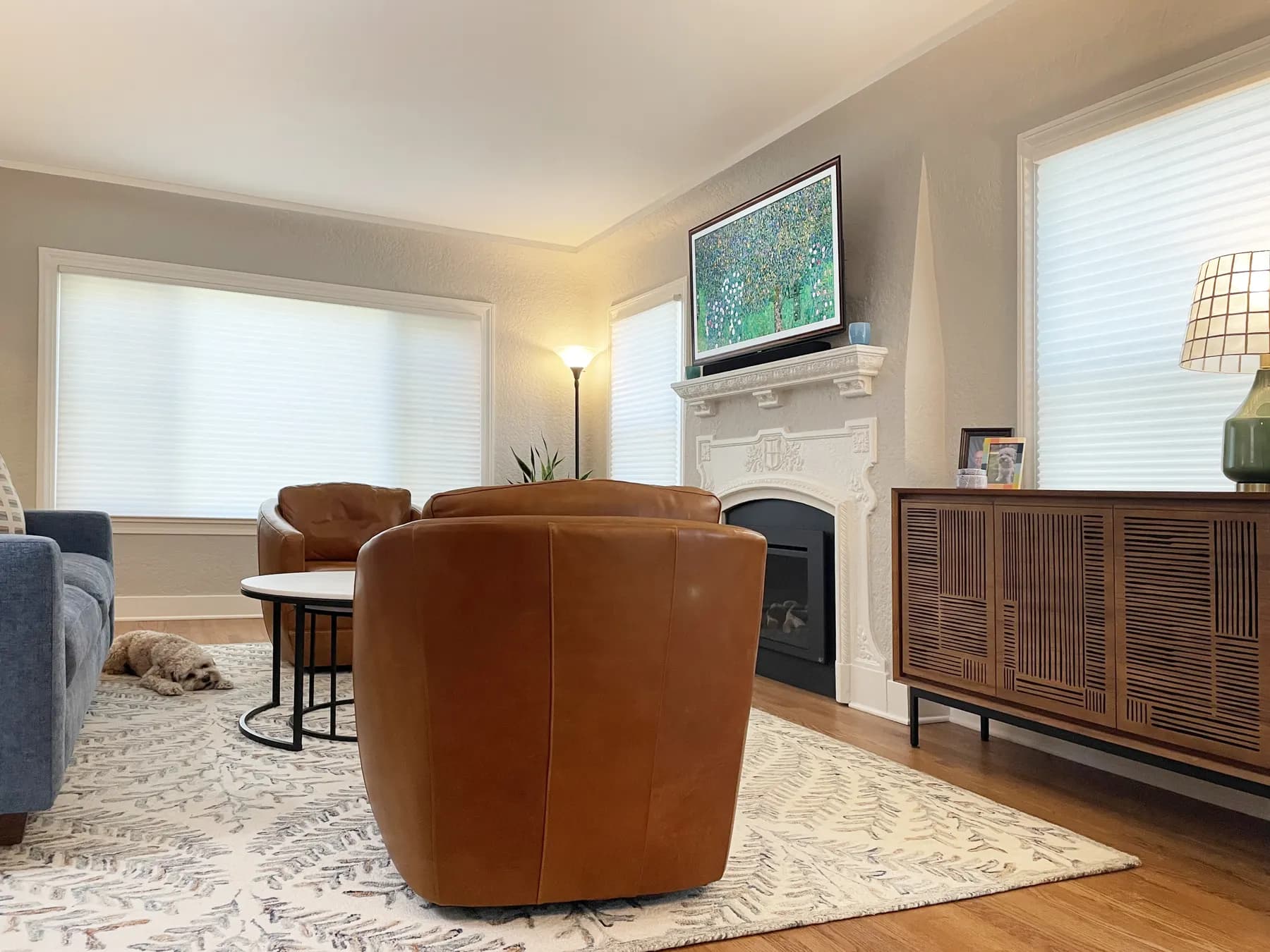 Architella Honeycomb Shades for a Living Room in Ravenna, Seattle