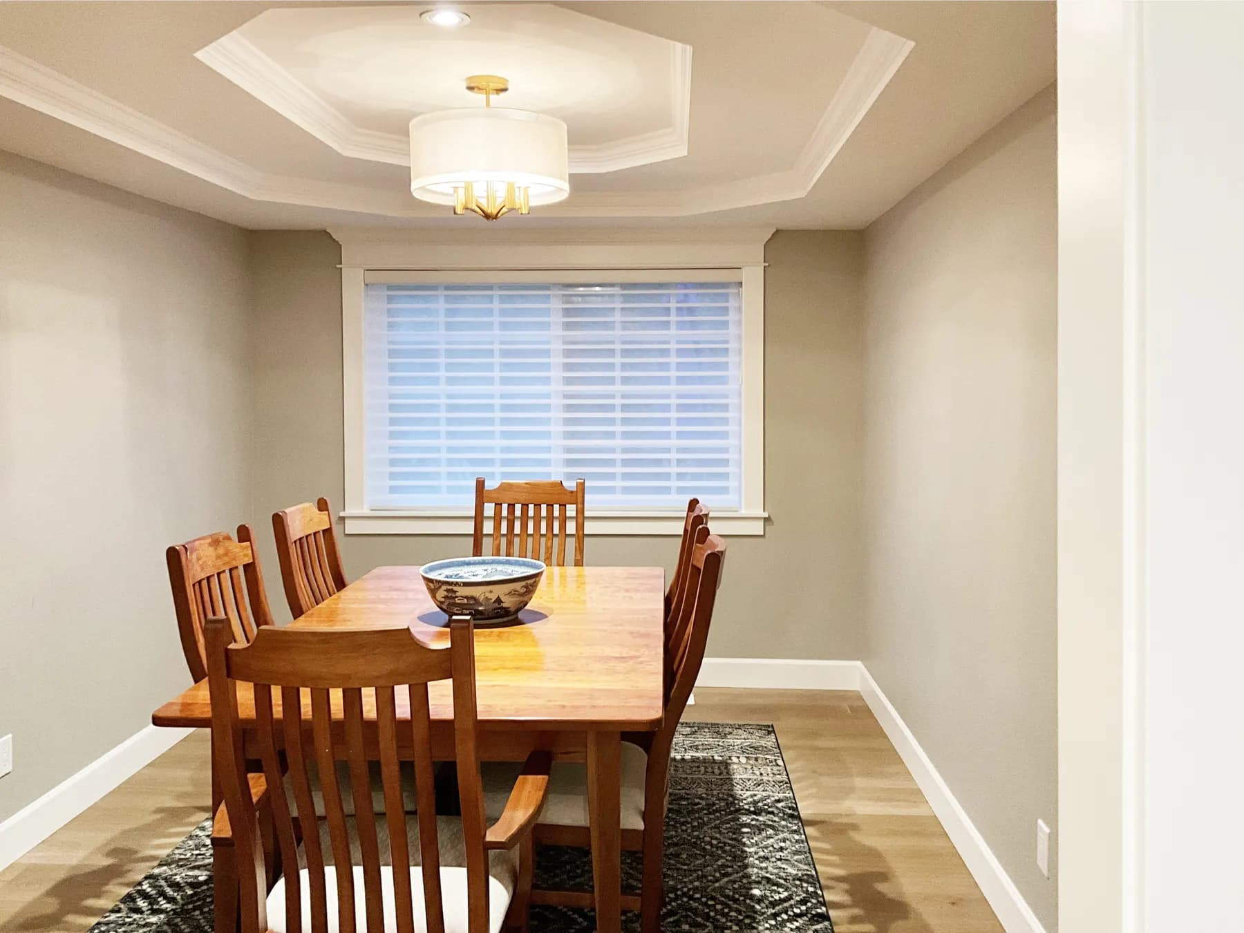 Silhouette Sheer Shades for a Dining Room of a Remodeled Home in Woodinville