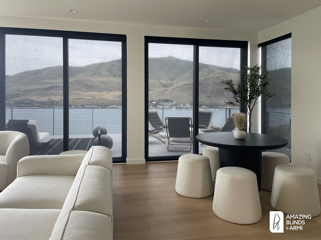 Solar shades sliding glass door waterfront home amazingblindsbyarmi