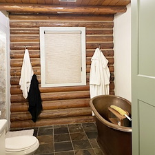 Cozy-Roller-Honeycomb-Shades-for-a-Cabin-on-Olympus-Beach-Rd-in-Bainbridge-Island-WA 2