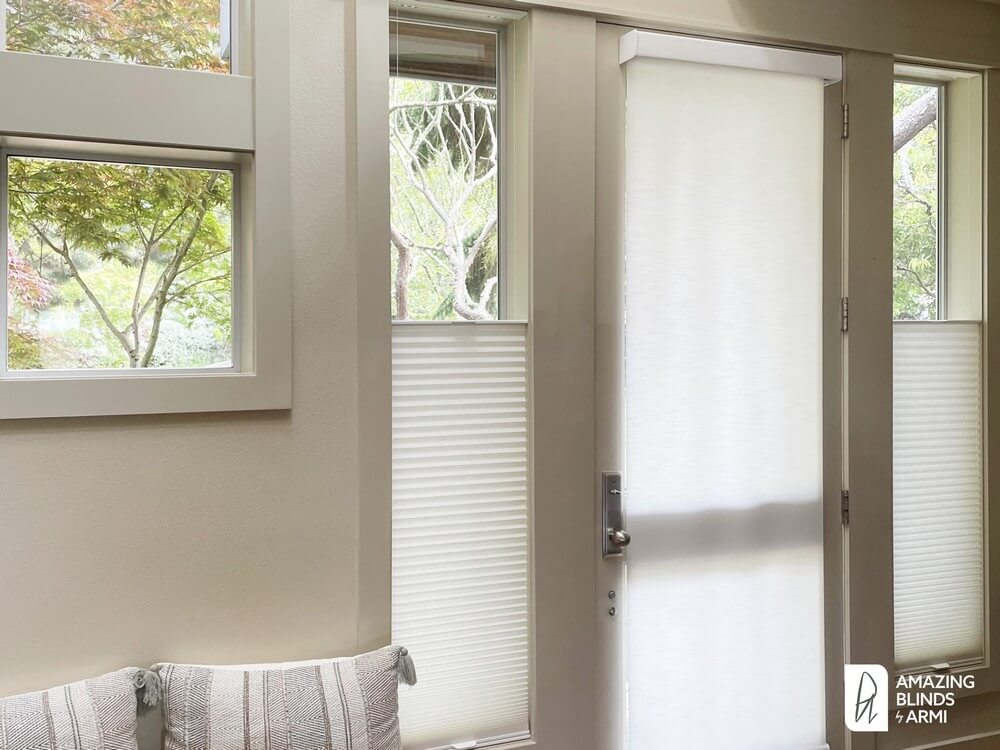 Refined Honeycomb and Roller Shade Combination on 41st Ave SW in West Seattle, WA
