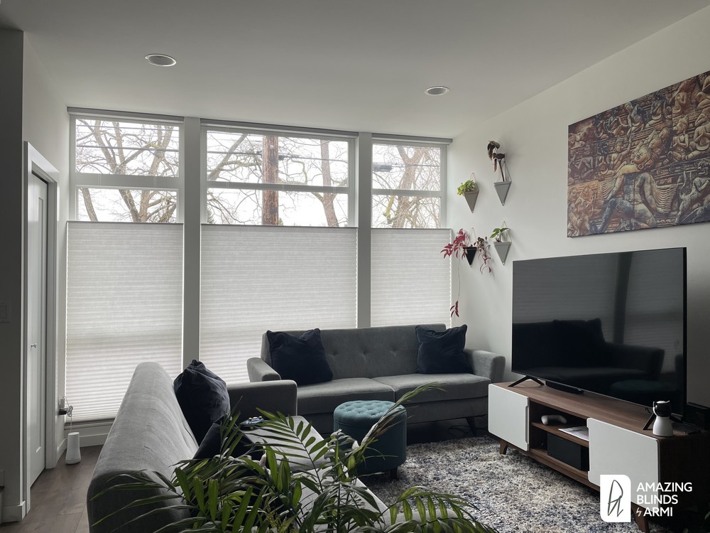 Seamless Honeycomb Shade Upgrade for a Townhome on E Spruce St in Seattle, WA