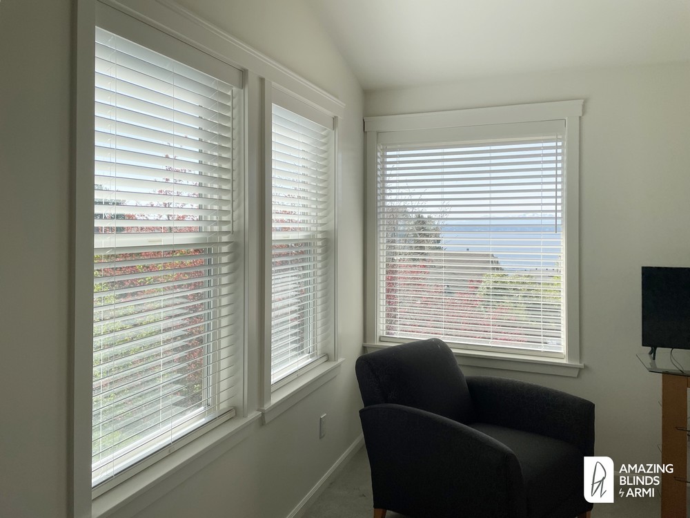 Timeless Faux Wood Blinds to Replace Mini Blinds on NW 70th St in Ballard, Seattle, WA